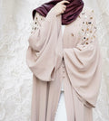 Embellished Bell-Sleeve Shrug Abaya