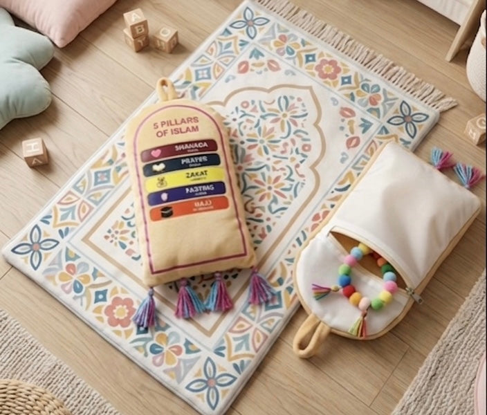 My First Plush Prayer Mat designed  Learning Cushion